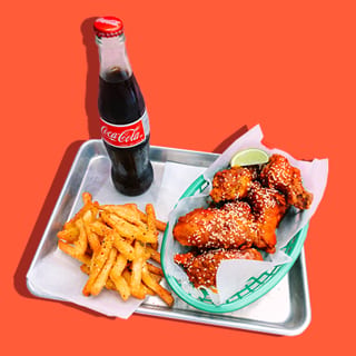 6 Wings + Sesame Fries + Drink
